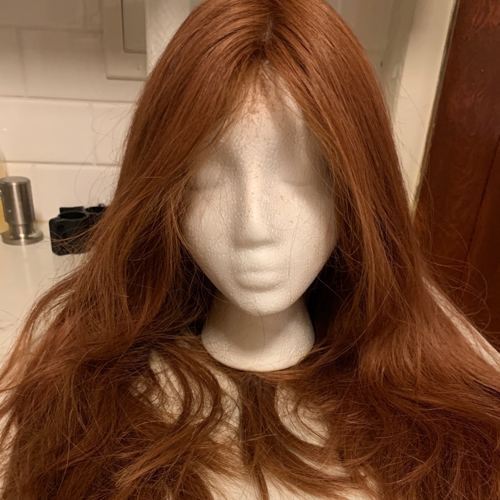 Red Human Hair Wig
